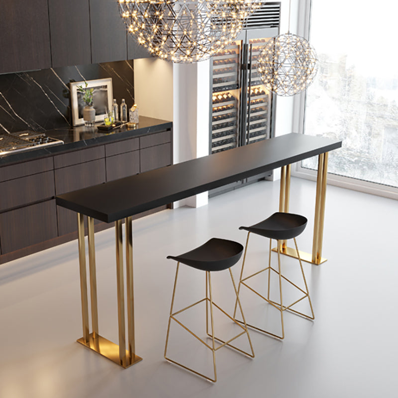 42-inch Height Luxury Cocktail Bar Table Gold Base Bar Height Table