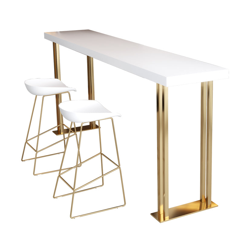 42-inch Height Luxury Cocktail Bar Table Gold Base Bar Height Table