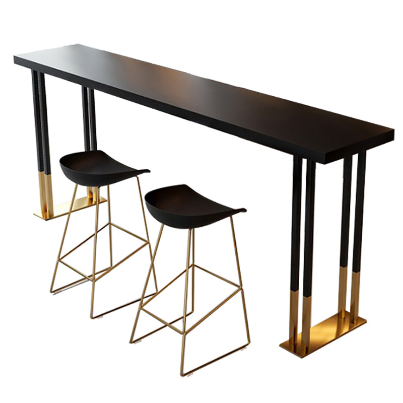42-inch Height Luxury Cocktail Bar Table Gold Base Bar Height Table