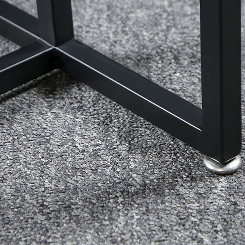 Industrial Rectangle Top Counter Table Marble Top 42-inch Height Table