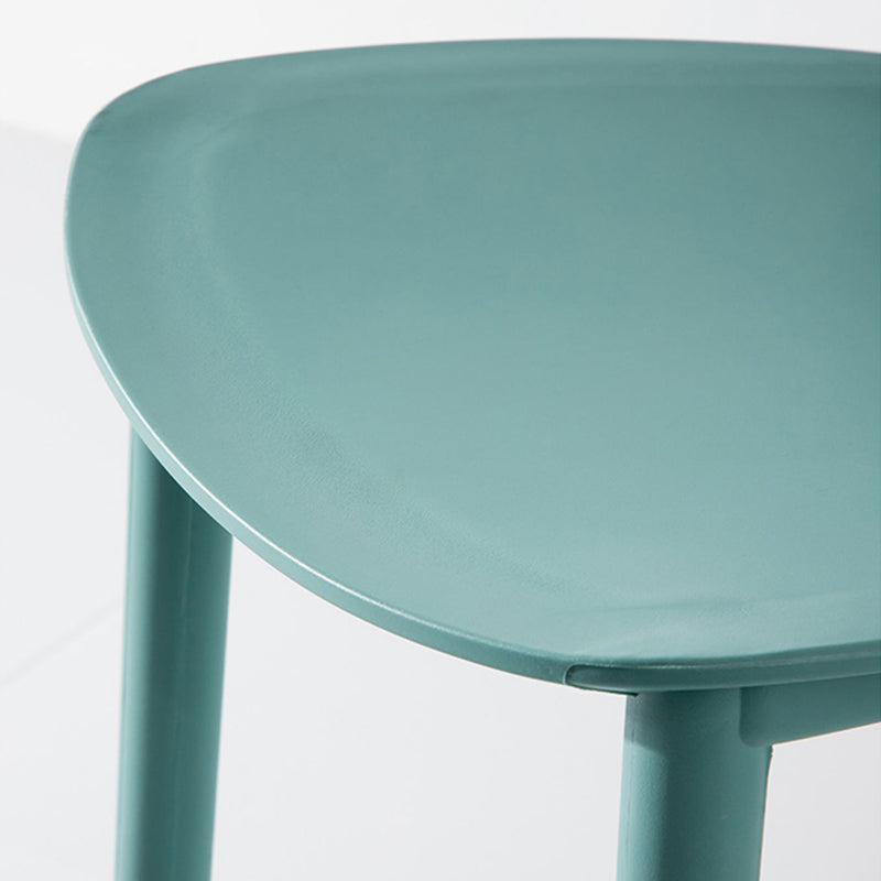 Modern Plastic Counter & Bar Stool Low Back Footrest Stool for Coffee Shop