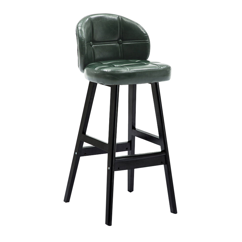 Taburete moderno sin brazos para mostrador, taburete de Bar de madera para el hogar con Pedal y cojín