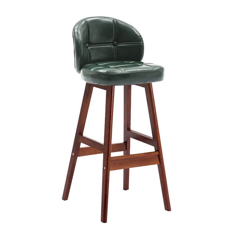 Taburete moderno sin brazos para mostrador, taburete de Bar de madera para el hogar con Pedal y cojín