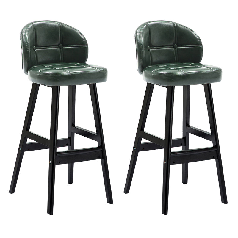 Taburete moderno sin brazos para mostrador, taburete de Bar de madera para el hogar con Pedal y cojín