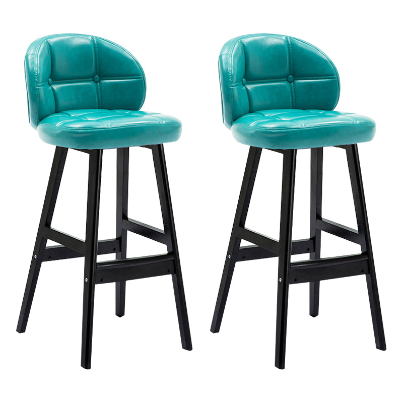 Taburete moderno sin brazos para mostrador, taburete de Bar de madera para el hogar con Pedal y cojín