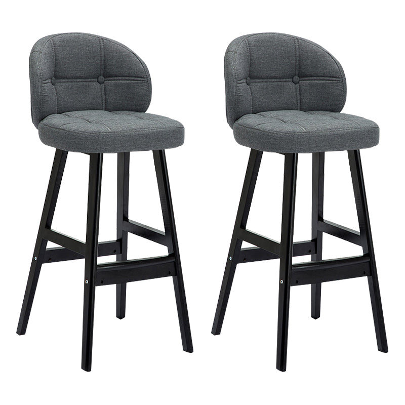 Taburete moderno sin brazos para mostrador, taburete de Bar de madera para el hogar con Pedal y cojín