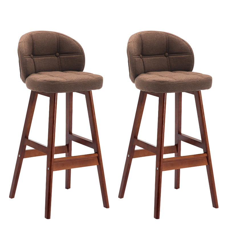Taburete moderno sin brazos para mostrador, taburete de Bar de madera para el hogar con Pedal y cojín