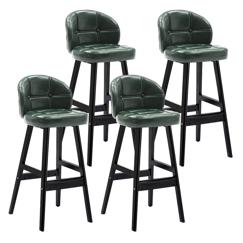 Taburete moderno sin brazos para mostrador, taburete de Bar de madera para el hogar con Pedal y cojín