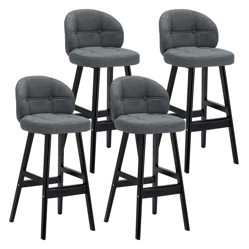 Taburete moderno sin brazos para mostrador, taburete de Bar de madera para el hogar con Pedal y cojín