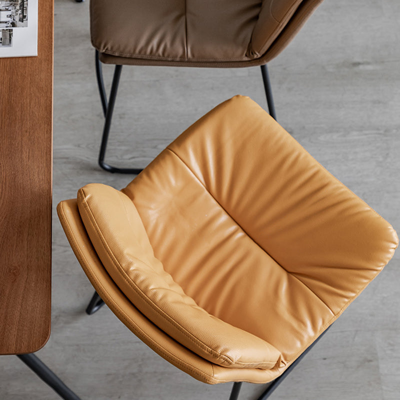 Modern PU Upholstery Bar Stool Low Back Arm-less Counter-height Indoor Stool