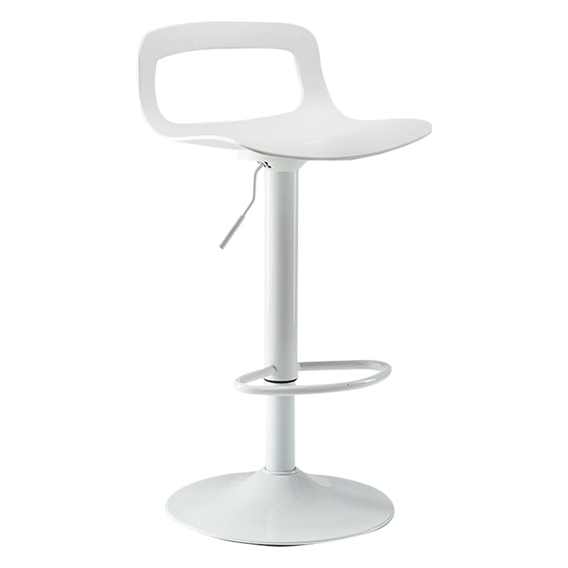 Modern Footrest Bar Stool Plastic Low Back Bucket Indoor Swivel Counter Stool
