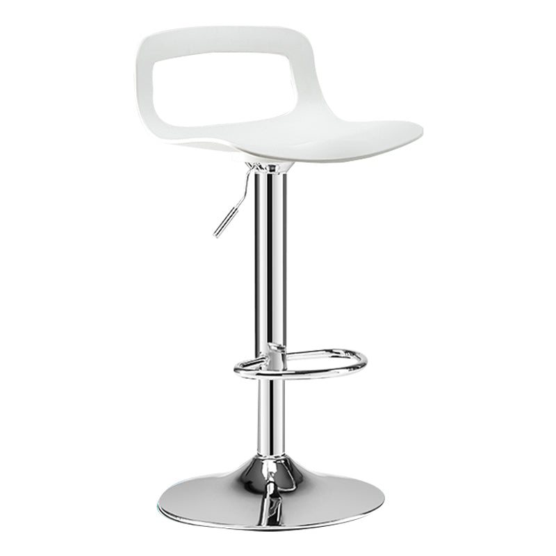 Modern Footrest Bar Stool Plastic Low Back Bucket Indoor Swivel Counter Stool