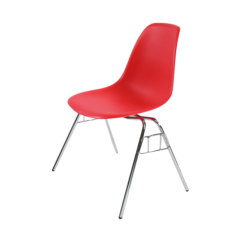 Moderne Metall Dining Armless Stuhl Plastik Essneitenstuhl für das Restaurantgebrauch