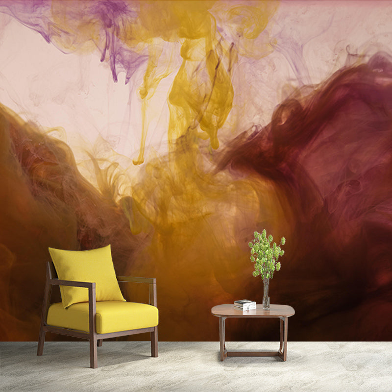Contemporary Ink Fusion Murals Wallpaper Mildew Resistant Wall Murals for Home