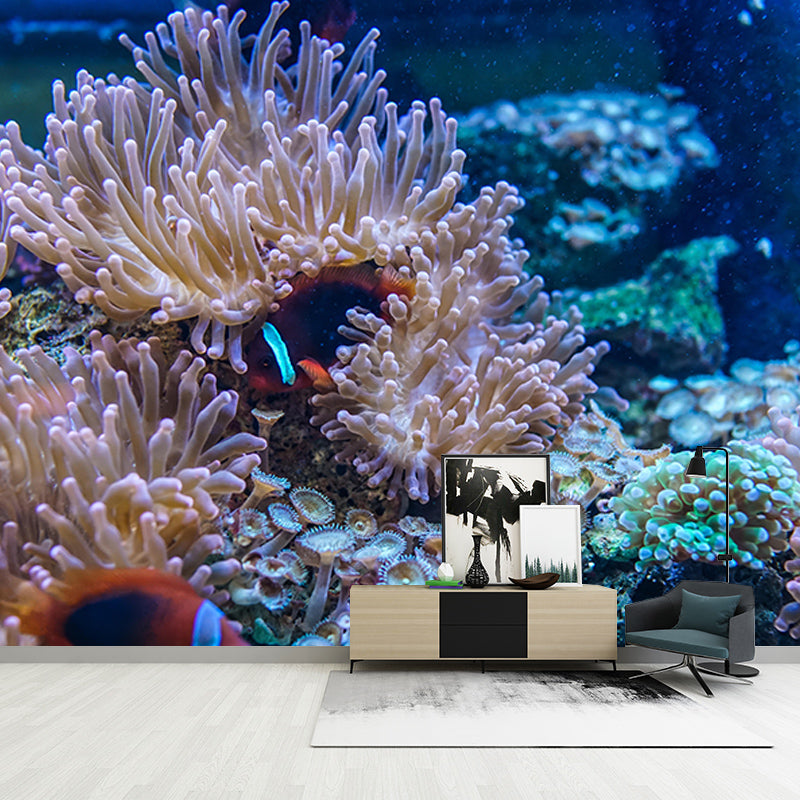 Stain Resistant Seabed Mural Wallpaper Photography Wall Mural for Bathroom