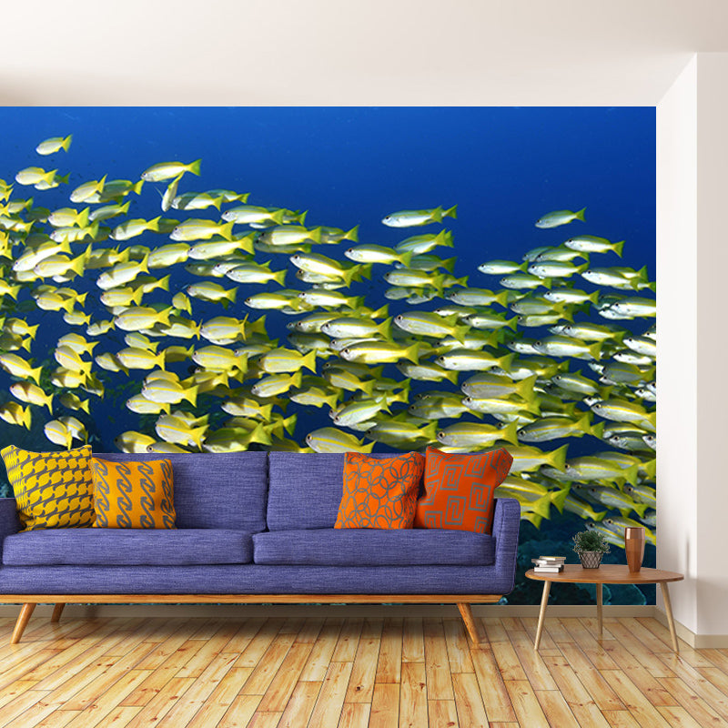 Customized Seabed Murals Photography Mildew Resistant Wall Murals for Bathroom