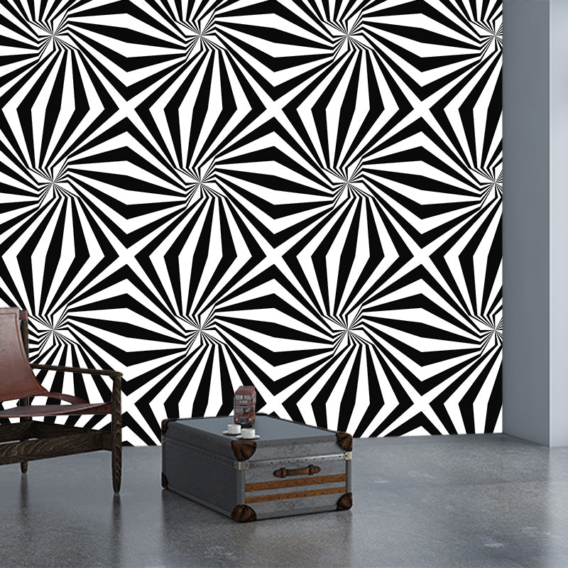 Contemporary Geometry Murals Illustration Mildew Resistant Wall Murals for Bedroom