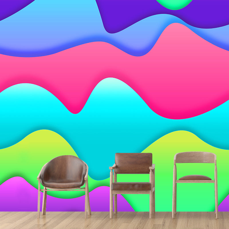 Geometry Illustration Wall Murals Mildew Resistant Wall Murals for Home