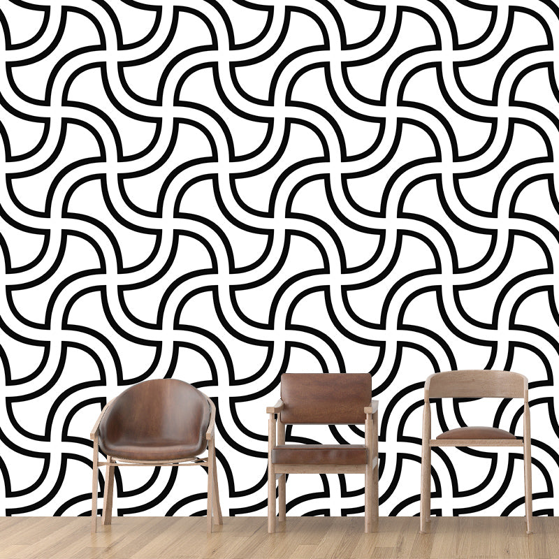 Birght Color Geometry Murals Illustration Mildew Resistant Wall Murals for Home