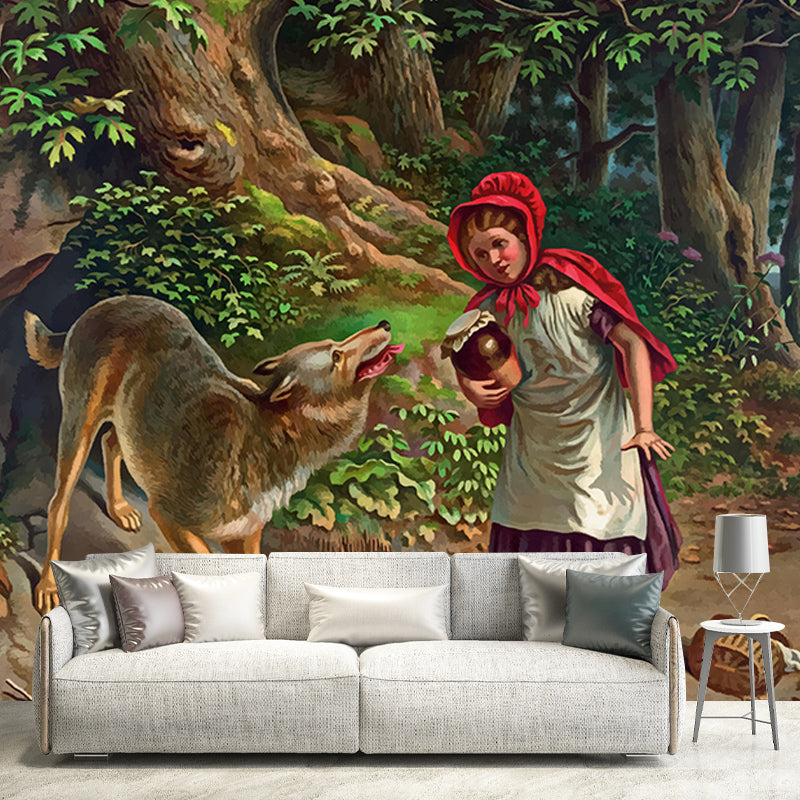 Bright Color Painting Murals Wallpaper Illustration Mildew Resistant Wall Murals