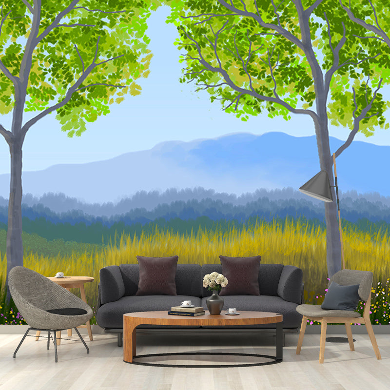 Bright Color Painting Murals Wallpaper Illustration Mildew Resistant Wall Murals
