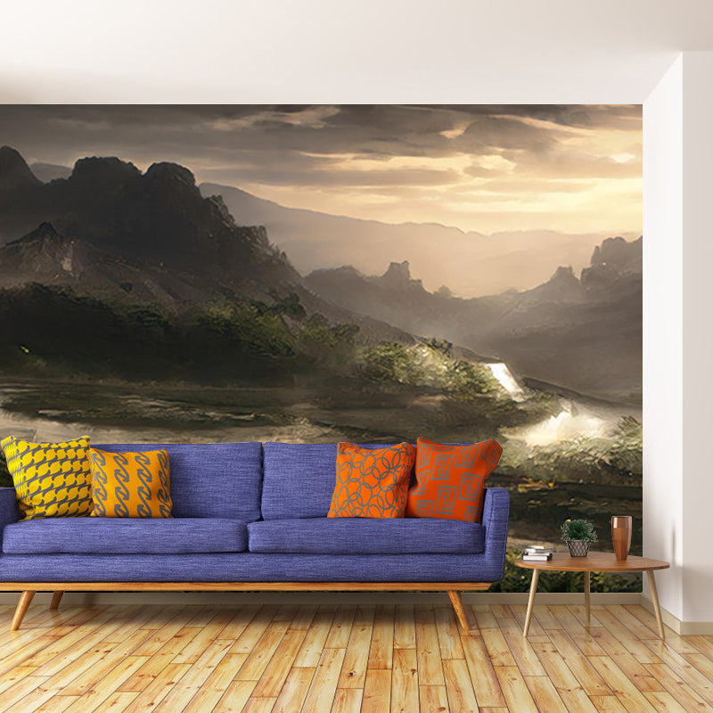 Mildew Resistant Painting Murals Wallpaper Illustration Wall Murals for Living Room