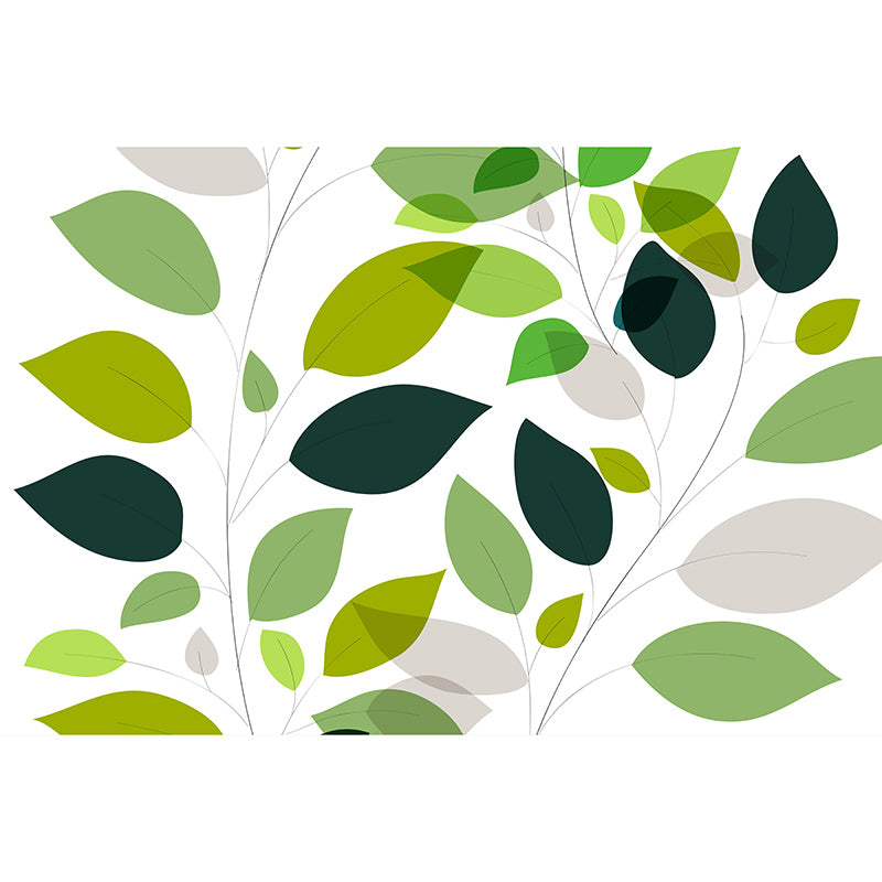 Environment Friendly Mural Tropical Plants Decorative Mildew Resistant Wall Art