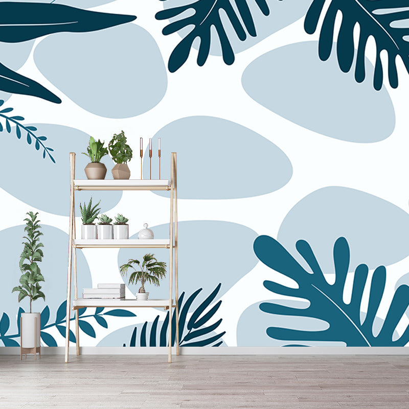 Environment Friendly Mural Tropical Plants Decorative Mildew Resistant Wall Art