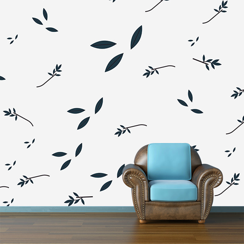 Environment Friendly Mural Tropical Plants Decorative Mildew Resistant Wall Art