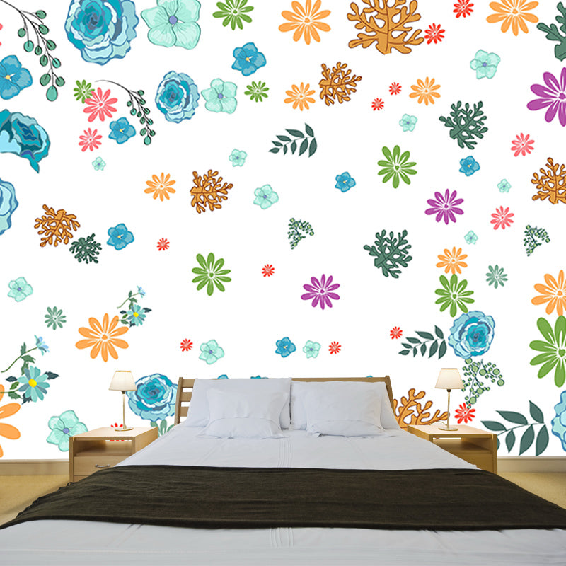 Sitting Room Wall Mural Tropical Plants Decorative Eco-friendly Wall Covering