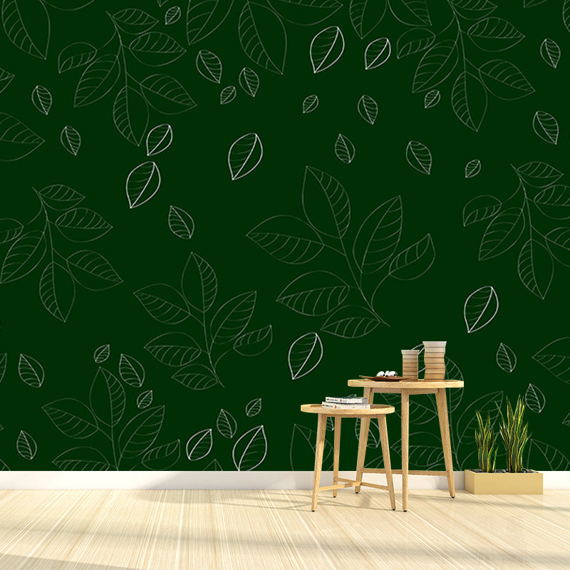 Dining Room Wall Mural Tropical Plants Decorative Eco-friendly Wall Covering