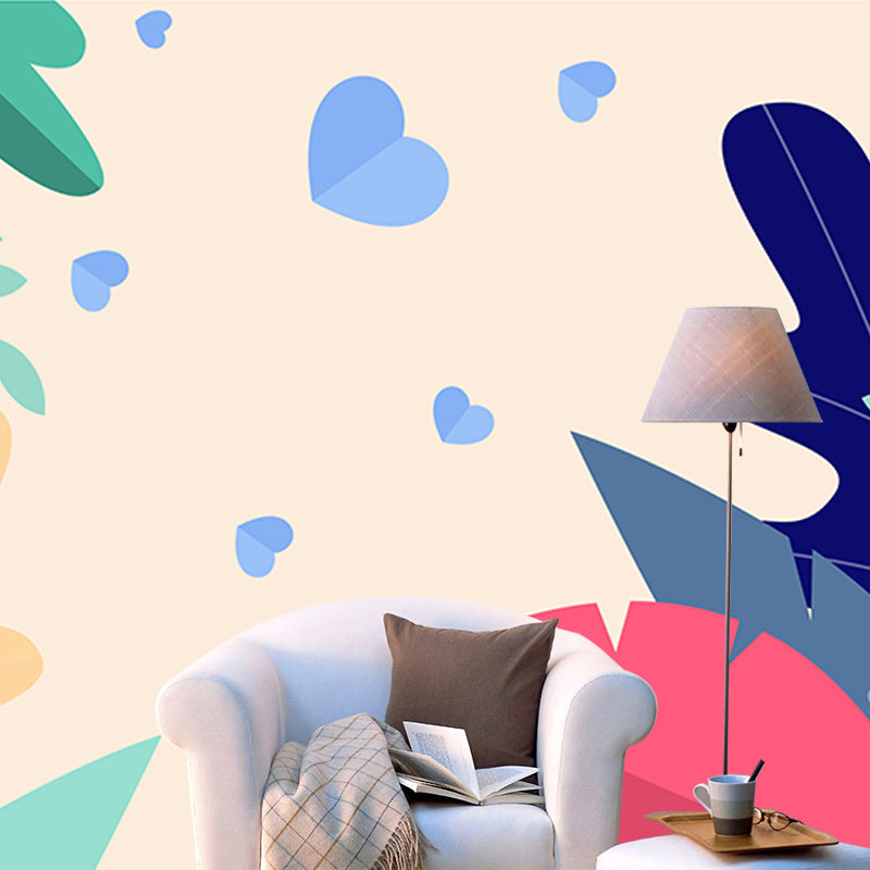 Dining Room Wall Mural Tropical Plants Decorative Eco-friendly Wall Covering