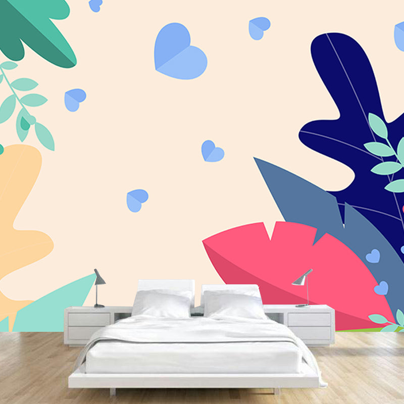 Dining Room Wall Mural Tropical Plants Decorative Eco-friendly Wall Covering