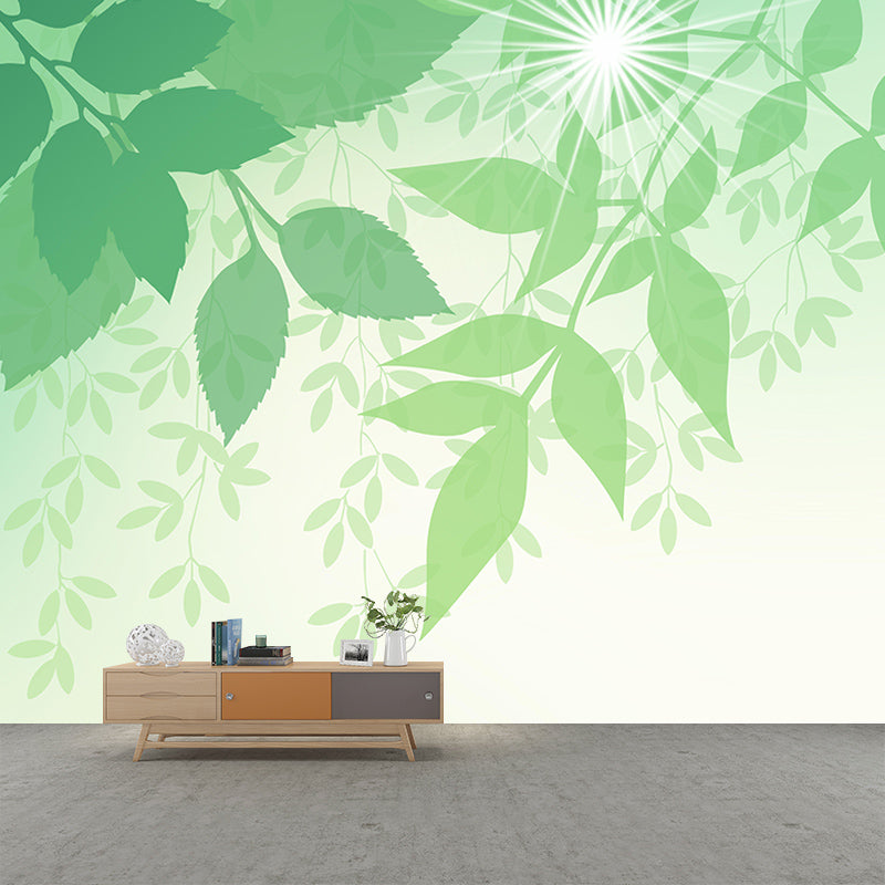 Eco-friendly Wall Mural Tropical Plants Decorative Wall Covering