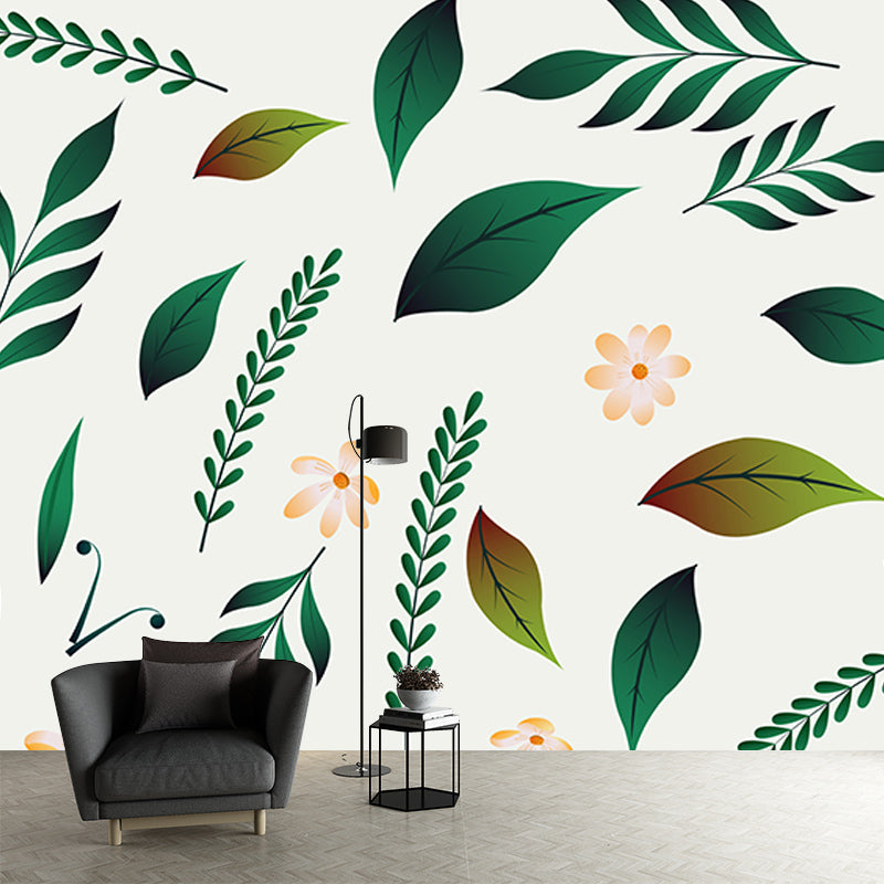 Eco-friendly Wall Mural Tropical Plants Decorative Wall Covering