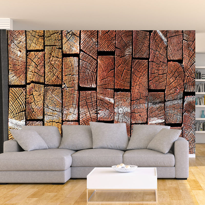 Customized Wall Mural Industrial Wood Texture Decorative Eco-friendly Wall Art