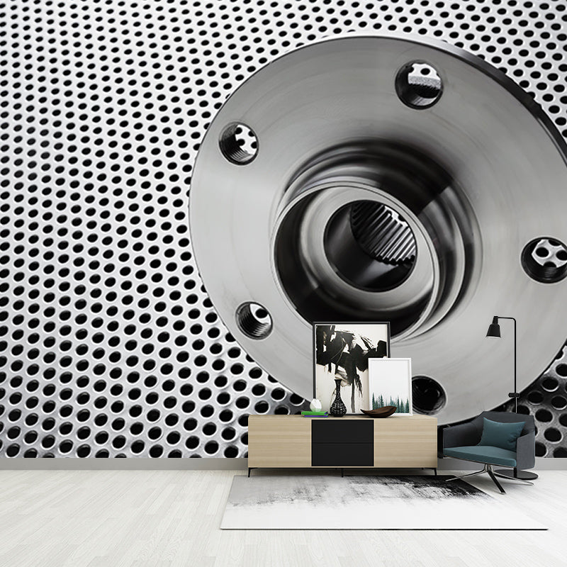 Repair Shop Wall Mural Industrial Metal Decorative Eco-friendly Wall Covering