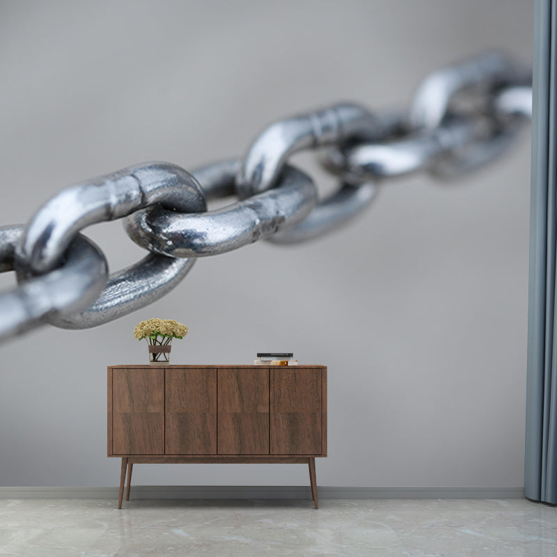 Light Color Metal Wall Mural Wallpaper Industrial Decorative Eco-friendly Wall Covering