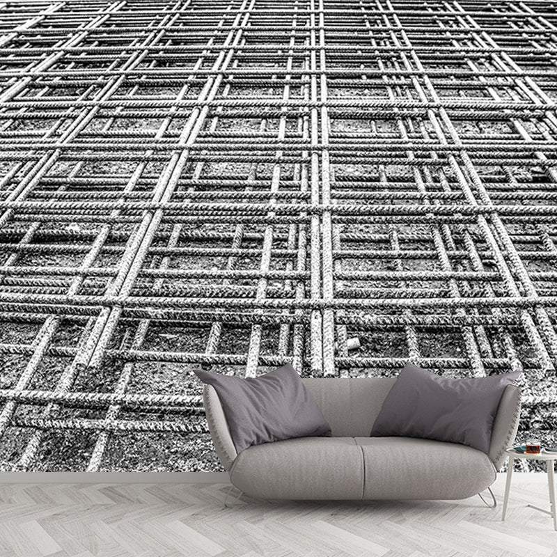 Light Color Metal Wall Mural Wallpaper Industrial Decorative Eco-friendly Wall Covering