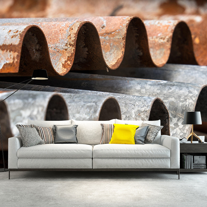 Customized Mural Industrial Metal Decorative Eco-friendly Garage Wall Covering