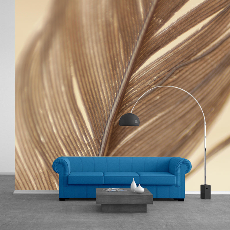 Mildew Resistant Wall Mural Wallpaper Modern Bird Feather Wall Decor
