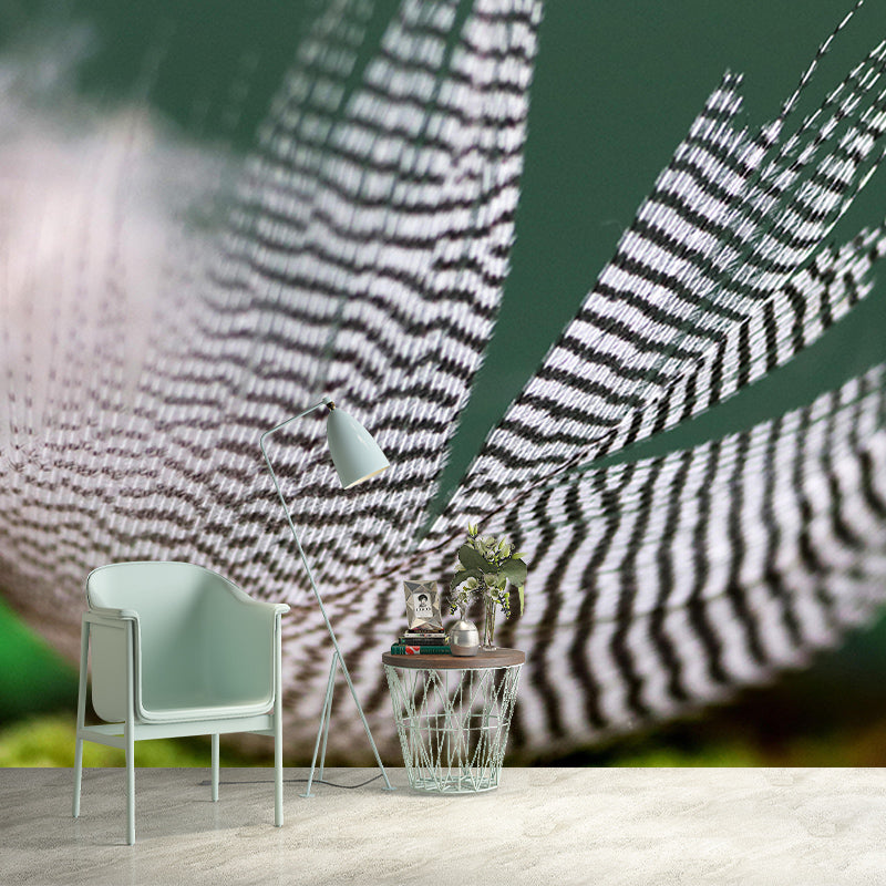 Bedroom Feather Wall Mural Wallpaper Modern Mildew Resistant Wall Decor