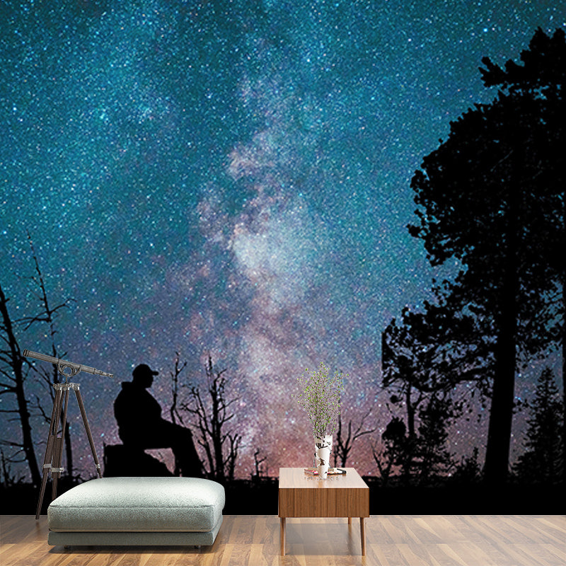 Novelty Style Mural Wallpaper Universe Mildew Resistant Wall Decor
