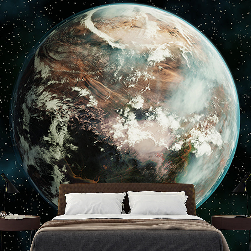 Bedroom Wall Mural Wallpaper Novelty Universe Mildew Resistant Wall Decor