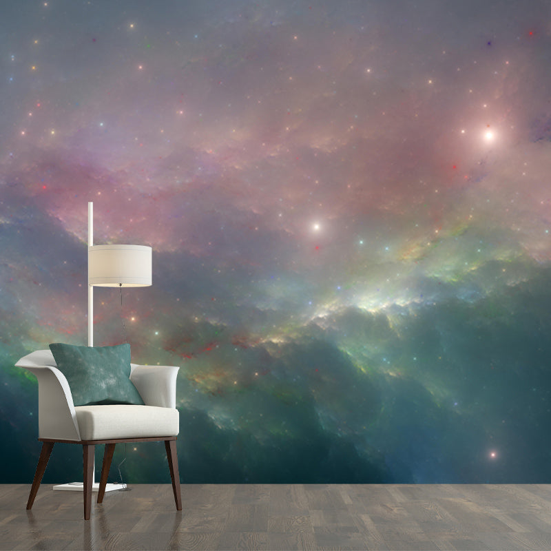 Room Customized Wallpaper Mural Novelty Universe Mildew Resistant Wall Decor