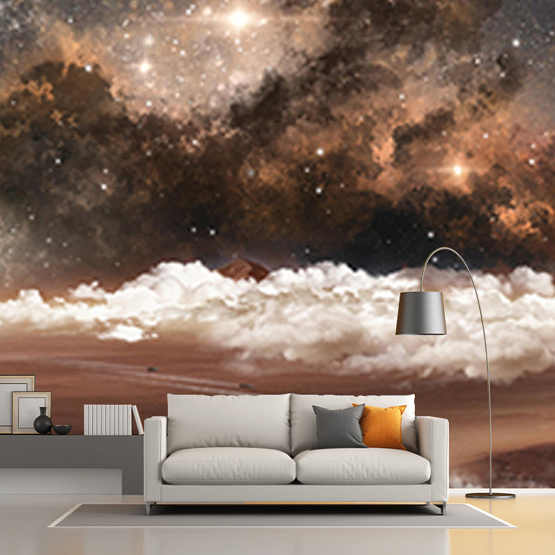 Room Wall Mural Wallpaper Novelty Universe Mildew Resistant Wall Decor