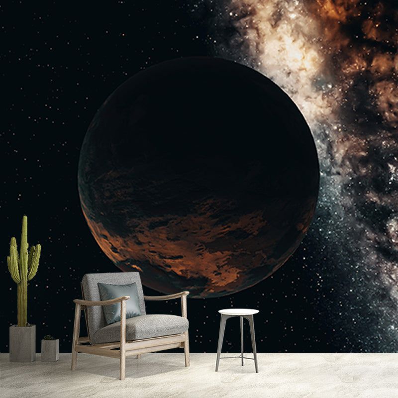 Room Wall Mural Wallpaper Novelty Universe Mildew Resistant Wall Decor