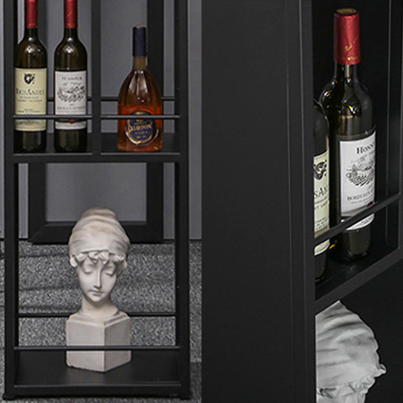 Mesa de altura de la altura de la barra de cocina Mesa de pub rectangular moderno con almacenamiento de vino