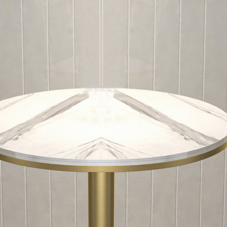 Table à manger à manger rond contemporaine Hauteur du bar de piédestal intérieur Tableau de 42 pouces