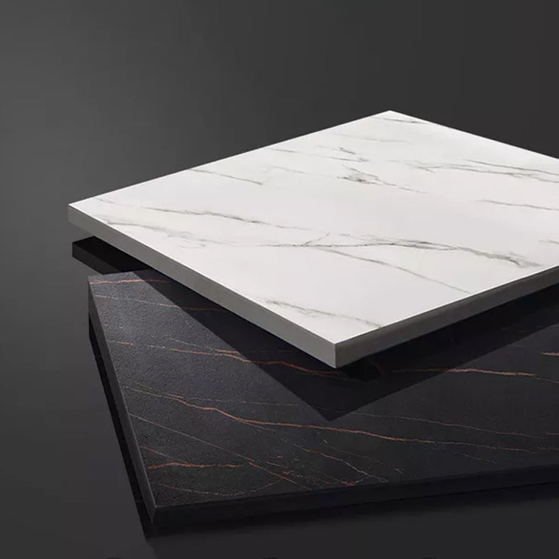 Modern Bar Dining Table Indoor Bar Height Pub Table Iron Base with Shelves